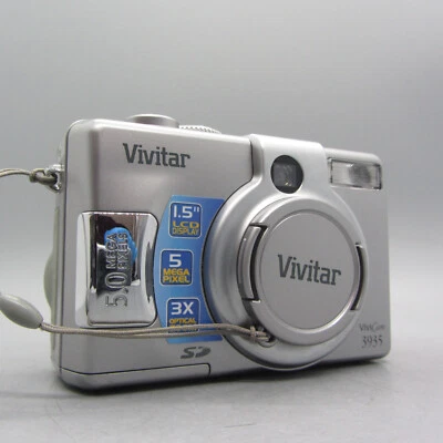Vivitar Digital Camera Vivicam 3935 5.0MP Silver Tested - Image 1 of 4