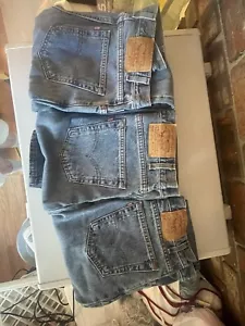 3 Pairs of Levi's 512 Slim Fit Taper Leg Denim Blue Jeans Men's W32x L30 - Picture 1 of 20