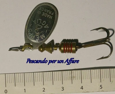 MEPPS AGLIA cucchiaino spinning trota,paletta argento-made in France - Immagine 1 di 4