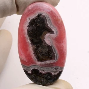 70 Cts Natural Desginer Rhodochrosite 46mmx27mm Oval Cabochon Loose Gemstone - Picture 1 of 9