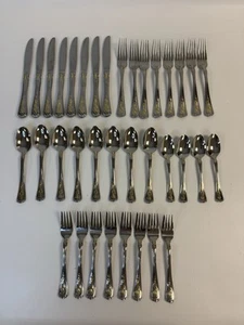 Lenox Golden Holiday glänzend 36-teiliges Edelstahl-Besteckset Service für 4+ - Bild 1 von 18