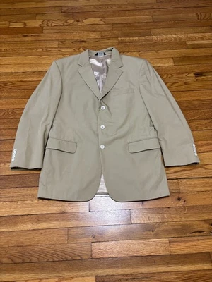 Jos. A. Bank Mens Blazer Jacket 3 Button Sport Coat 41R Cotton Twill Sport Coat - Image 1 of 4
