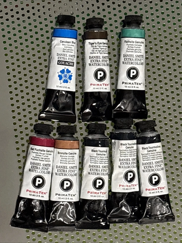 Daniel Smith — Lote de 8: 7 tubos de acuarela Primatek y 1 Gouache 15 ml nuevos Foto 1 de 4