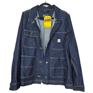 Carhartt XL Relaxed Fit Denim Chore Coat Jean Utility Gorpcore Barn Western - Picture 1 of 5