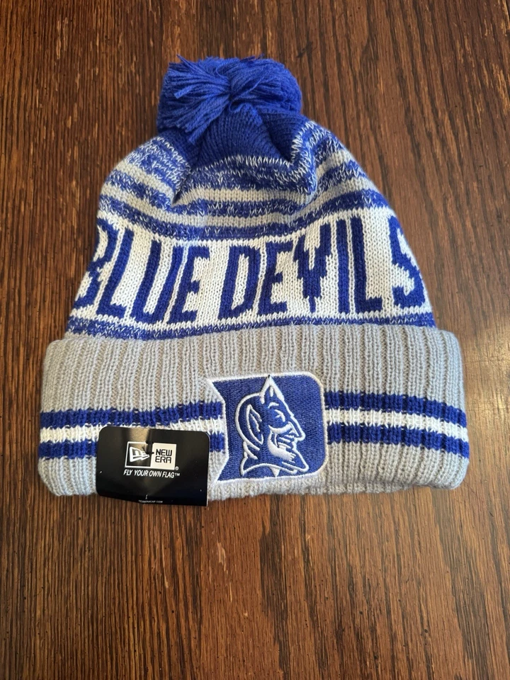Duke Blue Devils New Era Pom Knit Hat Cap Brand New - Image 1 of 2