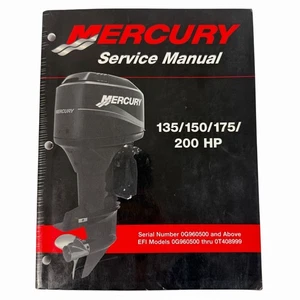 Mercury Outboards 135 / 150 / 175 / 200 HP Factory Service Manual Marine Boating - Picture 1 of 5