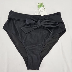 Damen Badeanzug Hose High Waist Bikinihose Gr. S Schwarz - Bild 1 von 6