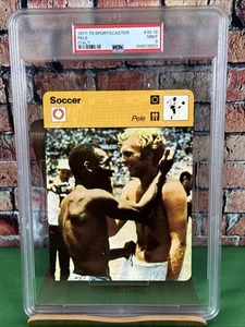 1977-79 PELE Italy Sportscaster Card # 10-12 PSA 9 Mint - Picture 1 of 2