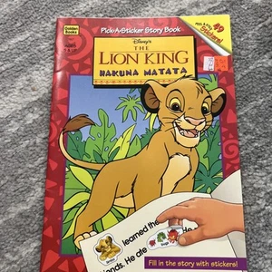 VINTAGE 1995 LION KING Golden Books Pick Sticker Story/Activity Book Disney 90s - Picture 1 of 3