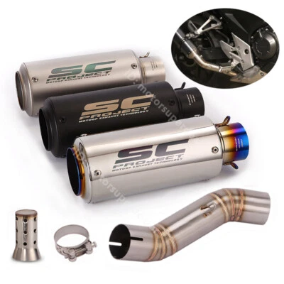 Slip para Honda CBR500R 2016-2022 CB500F CB500X sistema de silenciador de cauda média de escape - Imagem 1 de 4