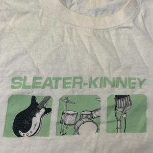 T-shirt bianca nuova popolare Sleater-Kinney cotone taglia intera RM985 - Foto 1 di 3