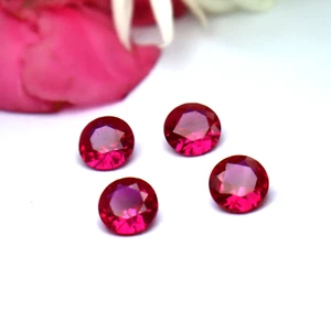 3.50 Ct Natural Pink Spinel 4 Pcs Certified Loose Gemstone AAA+ Round Cut Spinel - Picture 1 of 15