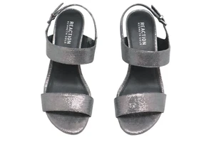 Kenneth Cole Reaction Dee Two Band Dress Sandal Size 7 MED Pewter LR22DTB03 - Picture 1 of 5