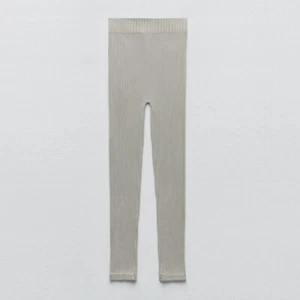 NWT New ZARA Grey Seamless Ribbed Leggings Size M/L - Picture 1 of 7