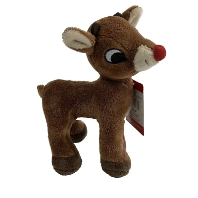 Dan Dee Rudolph the Red-Nosed Reindeer Merry Bright Christmas Plush 7.5" NWT - Image 1 of 4