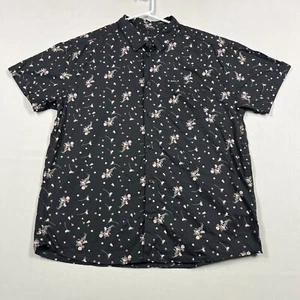 RVCA Vintage Fit Cotton Floral Casual Button Down Party Shirt Mens Large L - Picture 1 of 12
