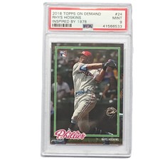 2018 Rhys Hoskins RC PSA 9 Topps On-Demand Inspired By '78 24 Phillies