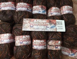 Patons Brocade Vintage Yarn 500gms Lovely Soft Mohair Blend Yarn- Dark Brown mix - Picture 1 of 7
