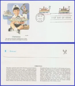 USA5 #2714 U/A FLEETWOOD FDC Combo2 Riverboat Juguetes de Navidad - Imagen 1 de 1