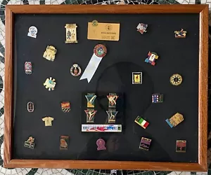 RARE 1996 Atlanta Summer Olympics + 1948 London Olympiad 27 Pins in Shadowbox - Picture 1 of 10