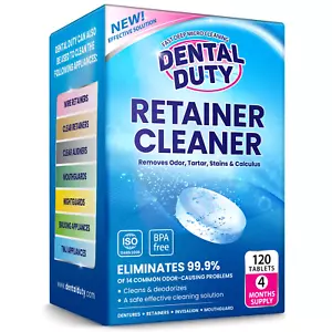 120 Units Retainer Cleaner and Denture Cleaning Tablets - Mouthguard Cleaner and - Picture 1 of 12