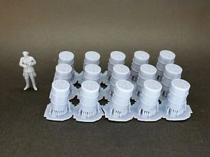 48O1 : 15x 200L Kraftstoff Fässer , Resin, unbemalt 1:48 - Bild 1 von 5