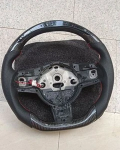 For Jaguar XF XE F-Type F-Pace 13-10 Real Carbon fiber+LED Steering wheel Frame - Bild 1 von 7