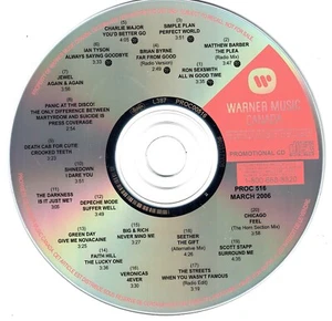 CANADA 2006 PROMO CD ROX SEXSMITH DEPECHE MODE GREEN DAY CHICAGO IAN TYSON BYRNE - Foto 1 di 1