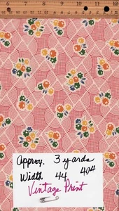American Jane Look & Learn 1930s Cotton Fabric 3.5 yards x 44" OOP Unwashed RARE - Picture 1 of 2