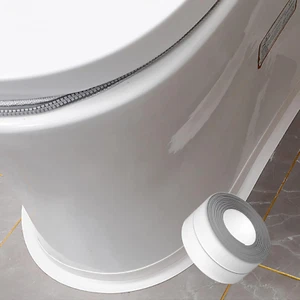 White Caulk Tape, 1.5" X 10.5Ft Waterproof Self Adhesive Toilet & Bathtub Caulki - Picture 1 of 9