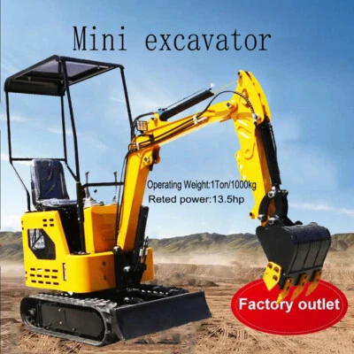 Mini Excavator 1 Ton Digger 13.5hp Gas Tracked Crawler B&S EPA Engine FREE SHIP - Image 1 of 4