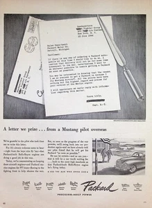 Anuncio impreso vintage de 1940 ~ Motores Packard ~ Potencia construida con precisión - Tiempo de guerra, Segunda Guerra Mundial - Imagen 1 de 1