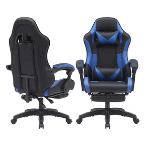 Ergonomic Gaming Chair Computer Racing Reclining Swivel Game Chair w/ Footrest - Picture 1 of 16