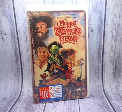 Disney's Muppet Treasure Island NEW Sealed VHS Tape Clamshell Tim Curry Puppet - Image 1 of 4