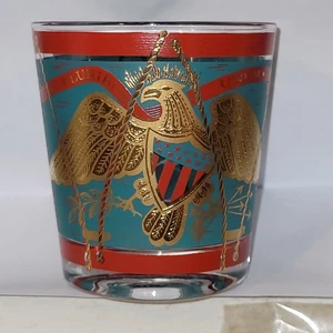 Vintage MCM Cera Glassware E Pluribus Unum set di 8 bicchieri Lo Ball Rock come nuovi - Foto 1 di 10