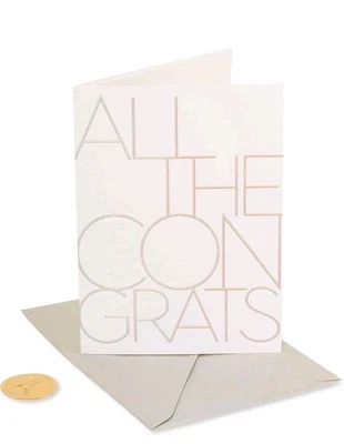 Tarjeta de graduación de papiro felicitaciones "tan, tan feliz por ti"  Foto 1 de 4