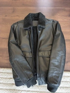 Levi’s Men's Sherpa Collar Leather Bomber Jacket - Picture 1 of 4