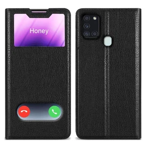 Funda para Teléfono Samsung Galaxy A21s Protección Ventana Libro Billetera - Imagen 1 de 8