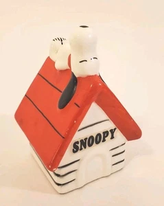 Vintage 1966 Schulz Snoopy Hund schlafend Nickerchen auf Hundehütte Keramik - Bild 1 von 15