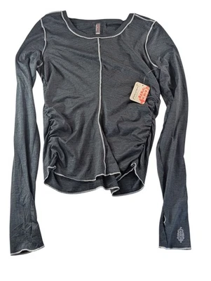 Топ Free People FP Movement Right On Run с длинным рукавом размер Small приталенный черный - Изображение 1 из 3