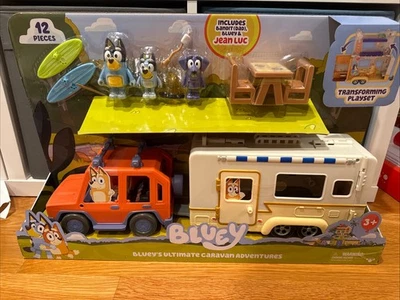 Bluey's Family Trip Ultimate Caravan Adventures Transforming Playset 罕见 HTF — 第 1/2 张图片