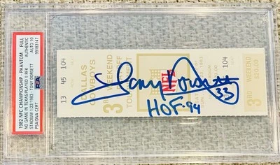 Tony Dorsett Signed & Inscribed 1961 Pro Bowl Ticket Auto PSA/DNA GEM 10 Low Pop - Image 1 of 3