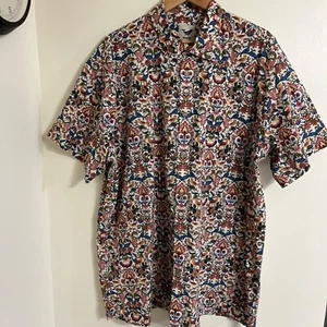 Camicia hawaiana Yiume 3xl xxxl uomo con bottoni camp stampa floreale uccellino - Foto 1 di 3
