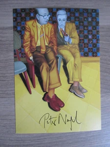 Peter Nagel autógrafo original firmado a mano en postal artística TT2.2 - Imagen 1 de 2