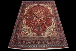 antiker Bidjar 314x210 Bijar Medaillon Carpet Rug handgeknüpft Orientteppich - Picture 1 of 12