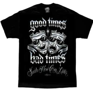 Camiseta DGA Play and Pay Faces Smile Now Cry Lowrider Chicano Art David Gonzales - Imagen 1 de 2