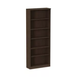Alera VA638232ES 31.75 in. x 14 in. x 80.25 in. 6-Shelf Bookcase - Espresso New - Picture 1 of 9