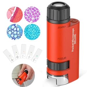 Mini Microscope for Kids, 60X-120X Pocket Microscope LED Light Handheld Small Li - Picture 1 of 7
