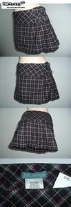 New Junior Womens 13 BILLABONG Black Plaid Skirt Short 38 Waist - Picture 1 of 1