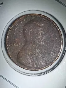1978? Lincoln Cent Error Struck Through Split Planchet. Copper - Picture 1 of 7